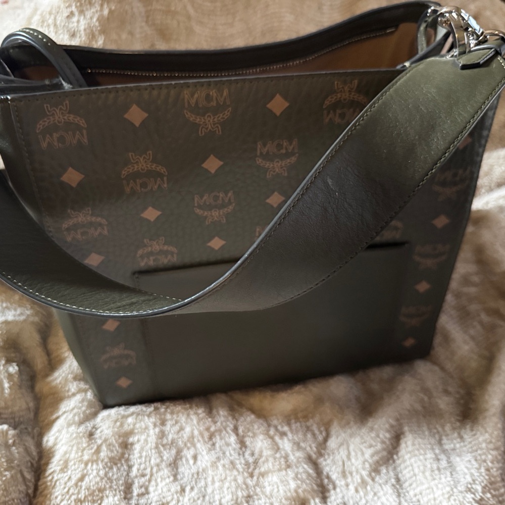 MCM Dark Green Shoulder Bag